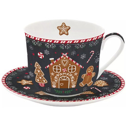 Porcelánová šálka s podšálkou Gingerbread photo