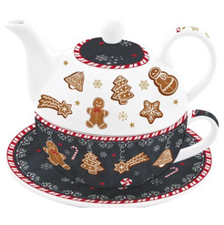 Porcelánový čajník so šálkou Gingerbreadphoto